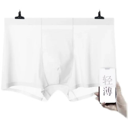 3PCS High Quality Men's Ice Silk Underwear Summer Thin Breathable Seamless Panties Sexy Male Underpants Plus Size