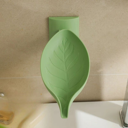 New Leaf Shape Soap Box Drain Soap Holder Box Bathroom Accessories Toilet Laundry Soap Box Bathroom Supplies Tray Gadgets