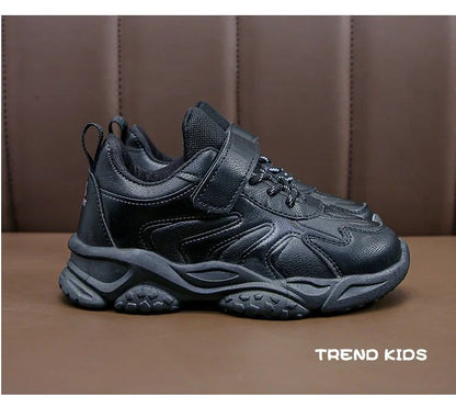 Children White Running Shoes Kids Fashion Sneakers PU Soft Breatheable Comfortable Boys Girls School Sports Shoes Size 26-37