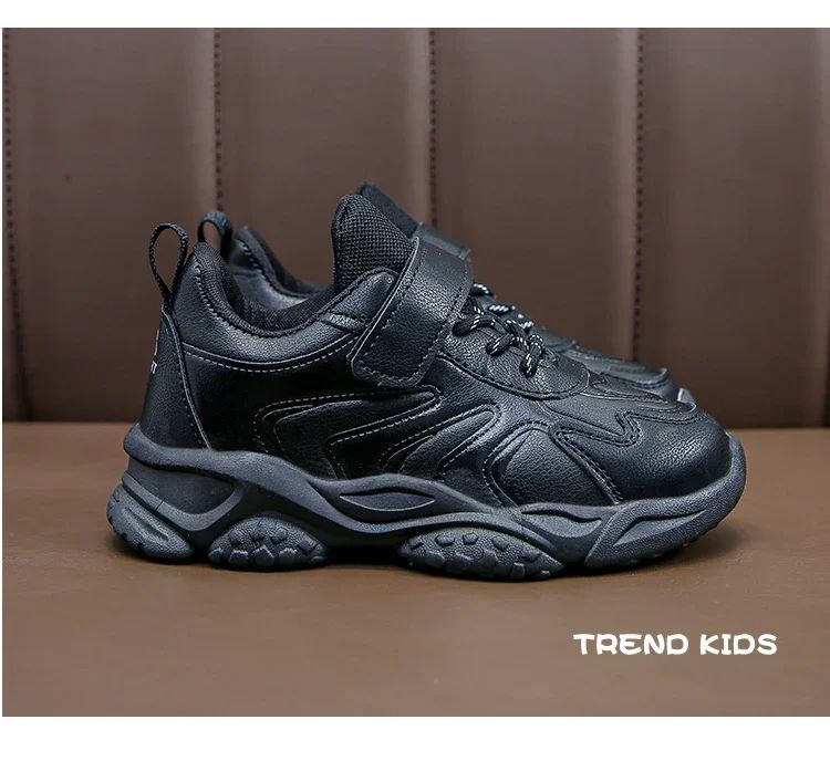 Children White Running Shoes Kids Fashion Sneakers PU Soft Breatheable Comfortable Boys Girls School Sports Shoes Size 26-37