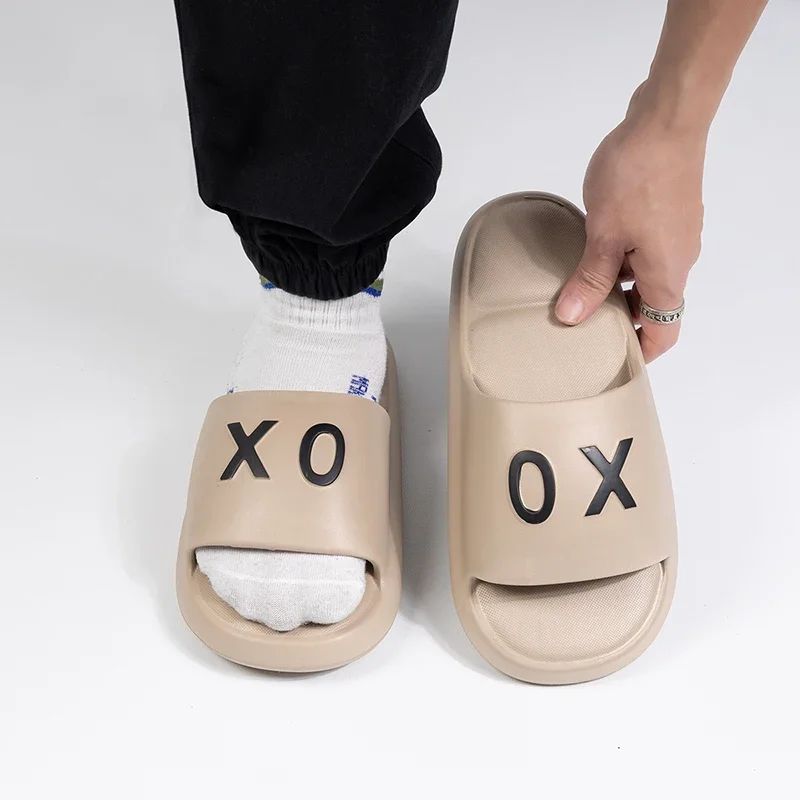 New Men slippers Non-Slip Slide Sandals Thick Soft Platform House Shoes Men Indoor Outdoor Shower Bathroom Slipper Casual Shoes