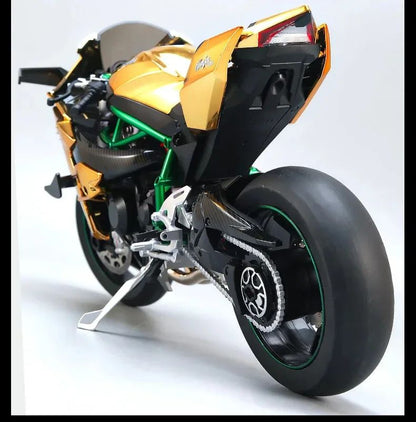 Spray 1:6 para Moto Kawasaki Racing Ninja 500 H2R Simulação de Som e Luz Coleção Infantil de Valor para Presente Exposição Presentes de Natal