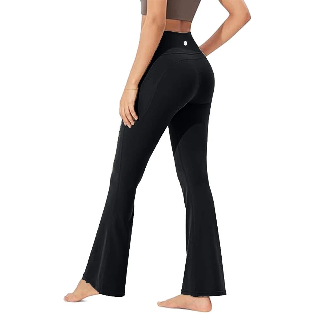 Tummy Control & Butt Lifting Flare Leggings for Tall Women, High Waisted Toning Workout Pants