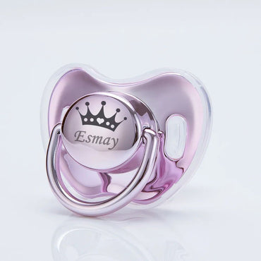 MIYOCAR personalized any name Metallic color pacifier dummy BPA free unique gift for new born baby shower