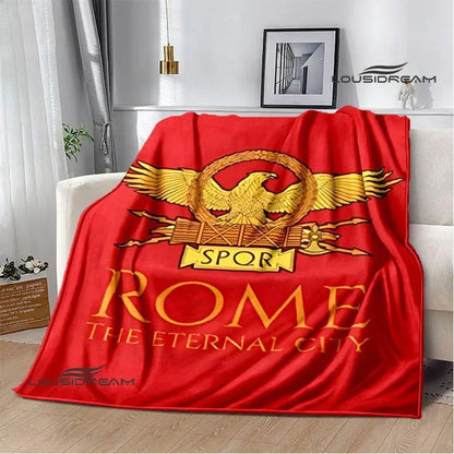 Roman SPQR logo printed blankets Children's warm blanket soft and comfortable blanket home travel blankets birthday gift
