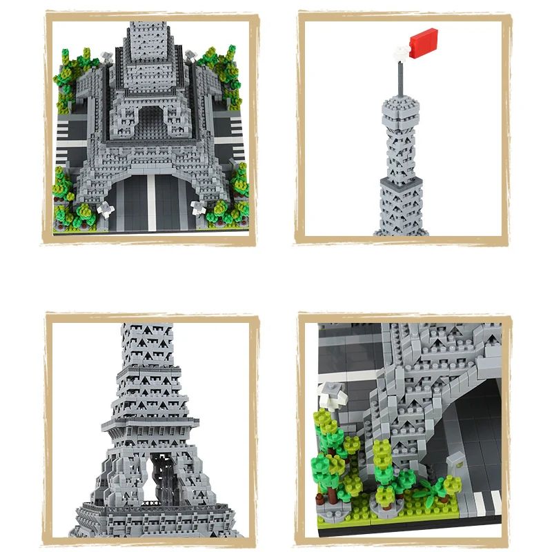 Paris Torre Eiffel Arquitetura Brinquedo de Blocos de Construção Exquisito Souvenir e Presente Perfeito | Ideal para Desafiar e Educar