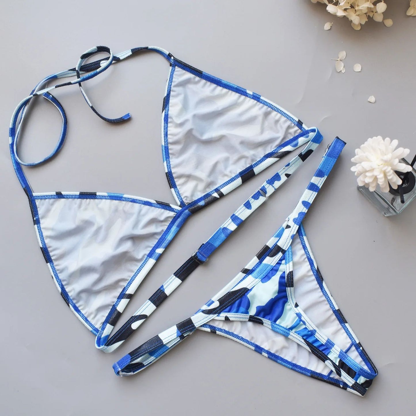 Circyy Bikini Set Women Sexy Camouflage Swimsuit Two-Piece Thongs Backless Female Swimwear Bathing Summer 2025 Fashion Beachwear