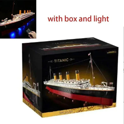 Com caixa original Filme-Série Titanic Grande Navio de Cruzeiro 9090 Peças Compatível com 10294 Blocos de Montar Brinquedos de Presente