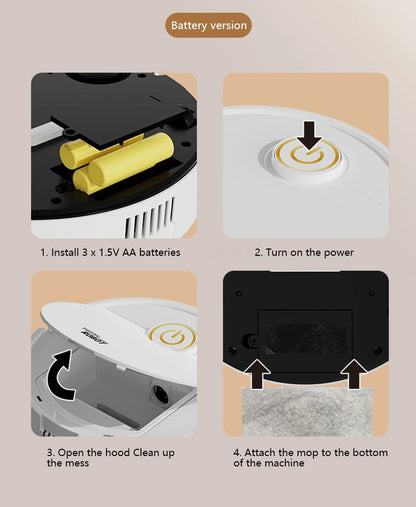 Xiaomi 6000pa Strong Suction Smart Sweeping Robot Type-C Charge Washable Mop For Pet Hair Hard Floor Kitchen Room Sweeping Robot