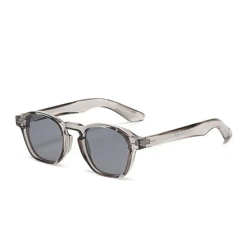 JNPCXI Retro Rivets Men Square Sunglasses Fashion Blue Green Trending Shades UV400 Women Clear Frame