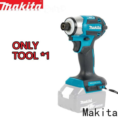 Parafusadeira de Impacto sem Fio Makita 18V LXT DTD173 Motor Brushless Furadeira Elétrica Parafusadeira Modo Madeira/Parafuso T1/T2 Luz LED Dupla 180 N·m