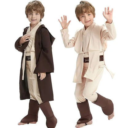 Costume Obi-Wan Kenobi Cosplay Jedi Warrior Cosplay Hooded Cloak Clothing Suit Halloween Party Costumes