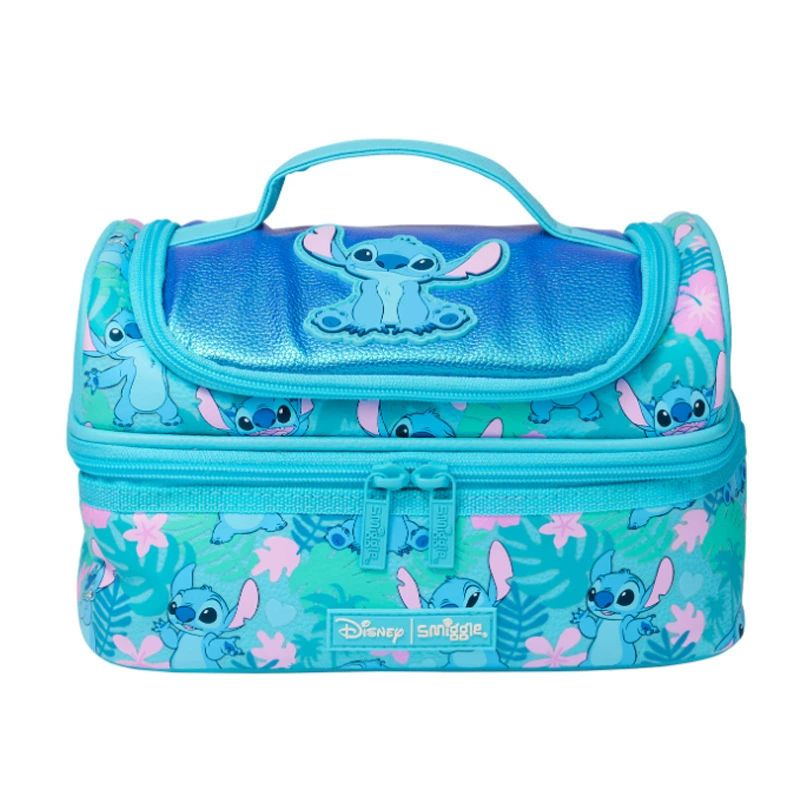 Miniso Disney Stitch Kawaii Children Schoolbag Set Cartoon Student Bookbag Lunch Bag Pen Case Casual High Capacity Backpack Gift