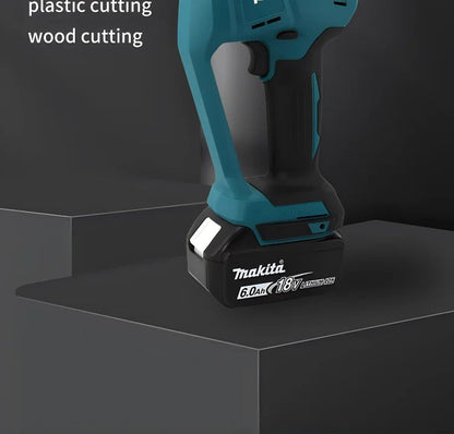 Serra Multifuncional Recarregável Makita DJR189 a Bateria de Lítio 18V, Serra para Cortar Metal, Serra Portátil, Ferramentas para Cortar Madeira