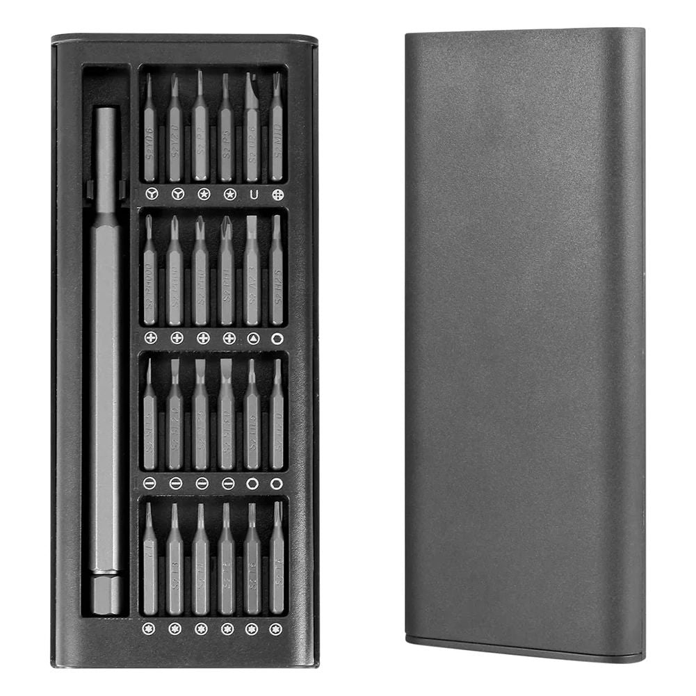 Conjunto de Chaves de Precisão 25 em 1 Chave de Fenda Hexagonal de Ponta Chata Magnética para iPhone PC Relógio Câmera Óculos