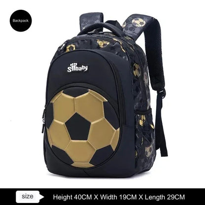 Mochila Infantil Menino Futebol Escolar Anime para Crianças Adolescentes Viagem Mochila Escolar