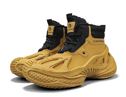 2025 Men's new breathable mesh trendy elastic band slip-on casual thick-soled sports shoes