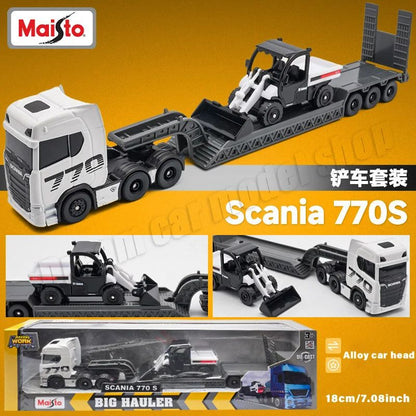 Maisto Stania 770S Transport Trailer Volvo FH16 Trailer Liga de Fundição Brinquedos de Carro Modelo Colecionável Miniatura Carro Modelo Decoração