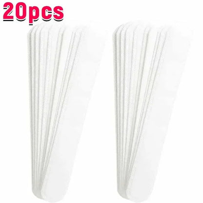 10/40pçs Adesivos Absorventes de Suor para Chapéus Femininos Masculinos Fita Branca Invisível Antissujeira para Boné Esportivo Tiras Redutoras de Tamanho de Chapéu