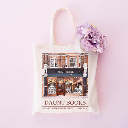 Daunt Books Tote Bag Shakespeare and Company Totes Canvas Shoulder Bag Aesthetics Shopping Bag Handbags Library Bag Back To Gift