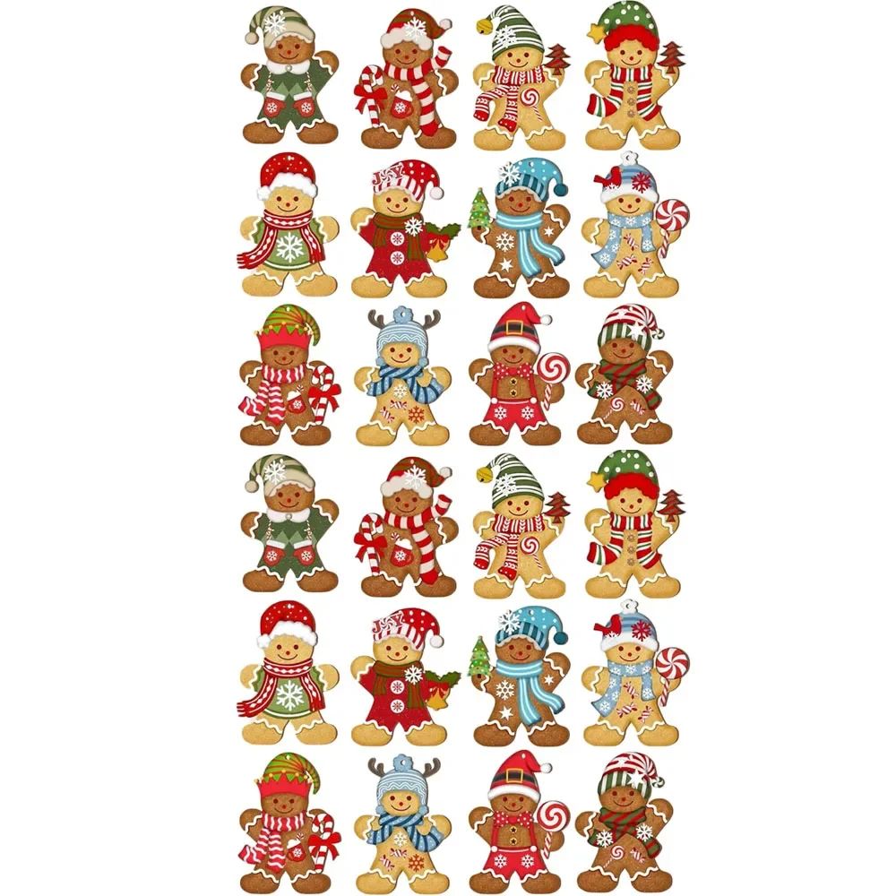 Christmas Gingerbread Man Ornaments Xmas Tree Wooden Hanging Pendants 2026 New Year Party Home Decoration Kids DIY GIft