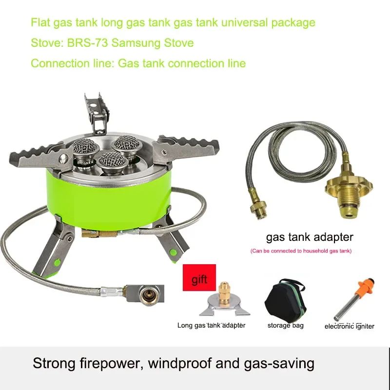 Fogão a Gás Portátil para Acampamento Durável Tipo Tanque, Fogão Elétrico de Sete Estrelas, Fogão de Gás Portátil para Acampamento, Tanque de Gás Butano para Camping, Acampamento ao Ar Livre, Fogão a Gás