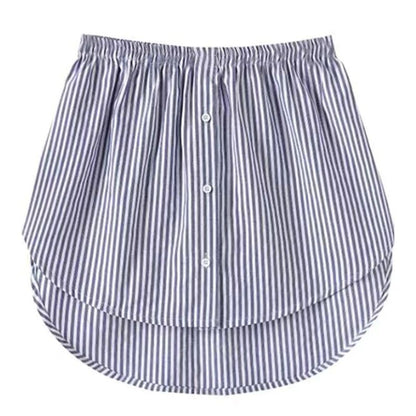 Women Girls Shirt Blouse Extender Adjustable Layering Faux Top Lower Sweep Mini Skirt False Hemline Splitting Underskirt