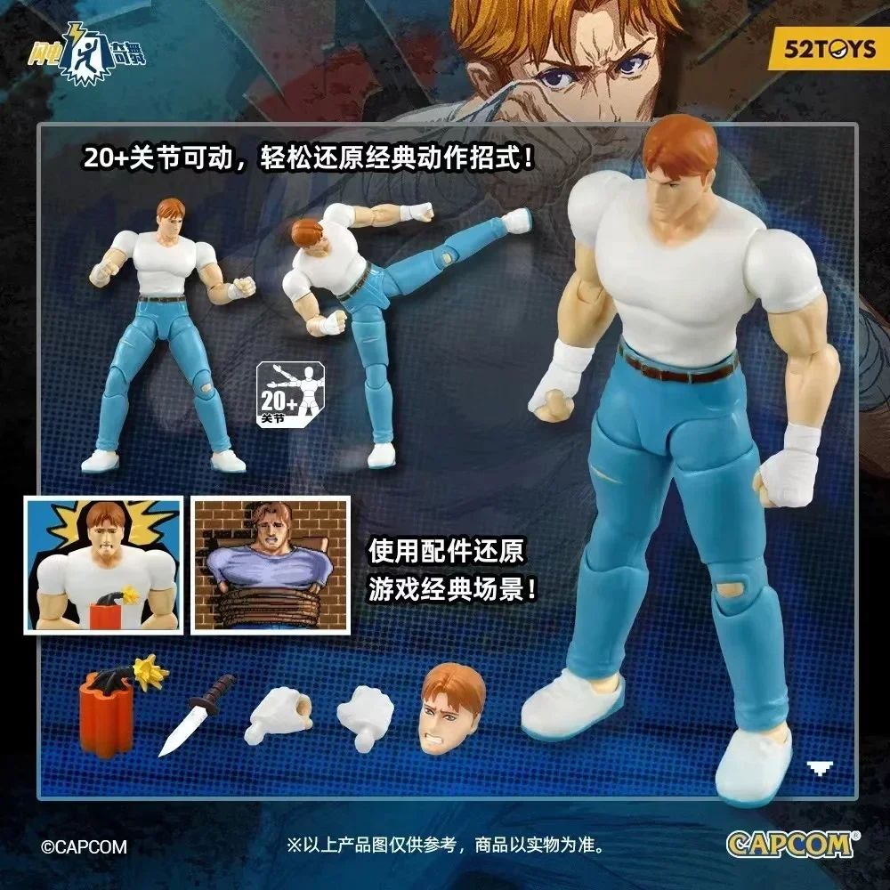 Em Estoque 52TOYS Action Figure CAPCOM Final Fight, 1PC Decoração de Mesa Colecionável, Presente Criativo para Aniversário, 3.75polegadas/10cm
