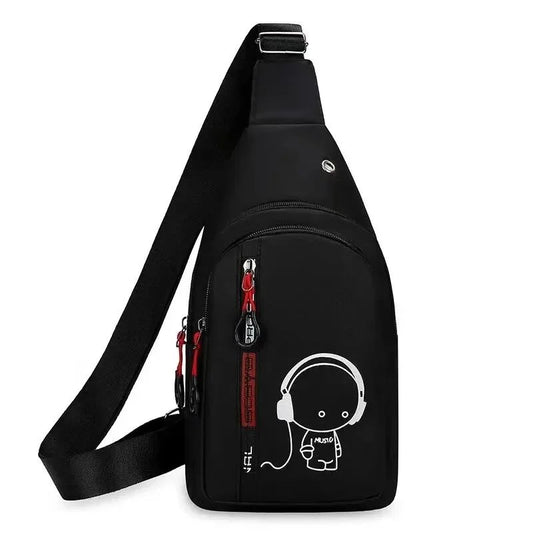 New Casual Fashion Chest Bag Men's Shoulder Bag Male Hand Crossbody Korean Cycling Backpack Trend Chest Bag Portable Hand Bags