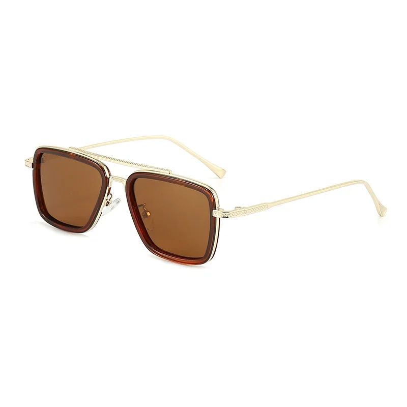 Óculos de Sol Infantis Polarizados de Luxo Estilo Tony Stark Óculos de Sol Quadrados para Crianças Meninos Meninas Oculos Retrô Homem de Ferro