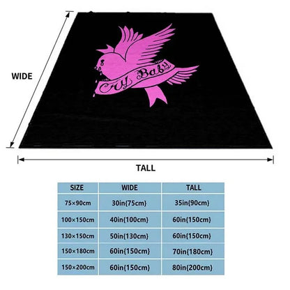Satanic Cry Baby Lil Peep Flannel Blanket  , Soft Fluffy Warm Sofa Bed Throw Blanket More Size?fans warm gifts