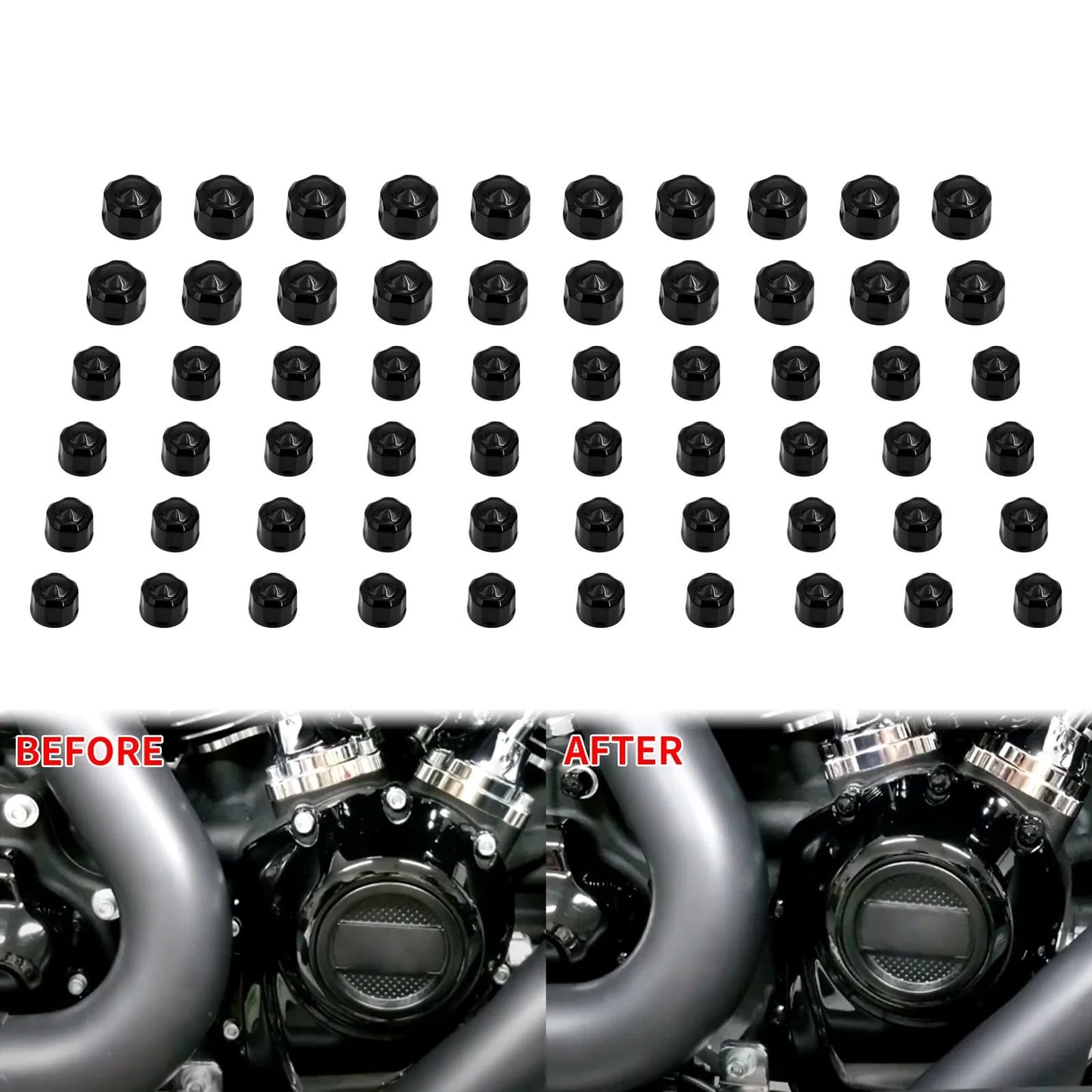 60 Tampas de Parafuso do Motor da Motocicleta para Harley M8 Softail FXBR Fat Boy 18-Up Touring Electra Street Glide FLHR 2017-Up