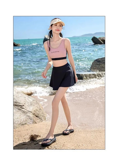 Women's Swimming Suit 2025 New Style Four-Piece Conservative Bikini Long Sleeve Long Pants Surfing Snorkeling Mother Suit