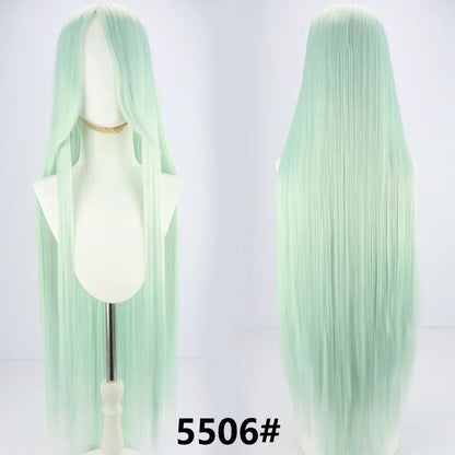 Perucas sintéticas de cabelo rosa com volume de ar, seda de cabelo macia de alta temperatura, cabelo a granel, peruca longa, cacheada, de ondas grandes, lisa, para Cosplay