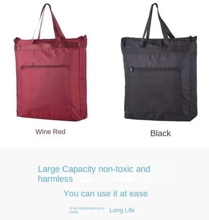 Large Capacity Waterproof Oxford Cloth Reusable Foldable Shopping Bag Tote Bag Shoulder Bag Washable Shopper Storage Bag Handbag
