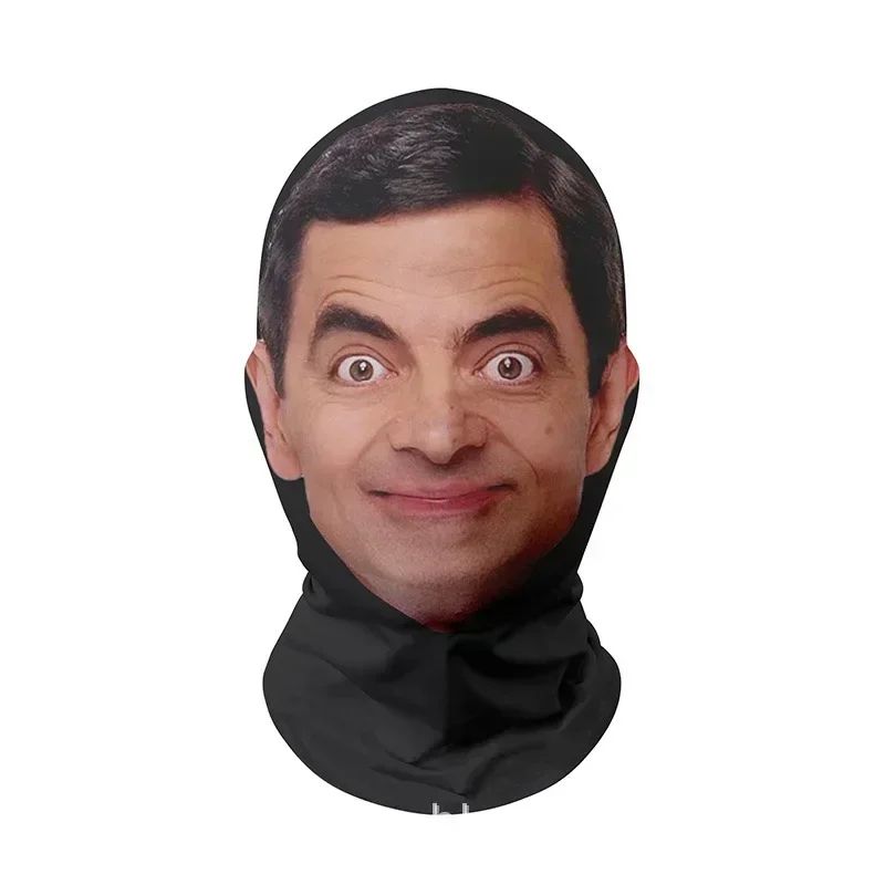 3D Printed Celebrity Realistic Face Mask Stretch Mesh Full Face Mask Men Role Play Headdress Hip Hop Balaclava Cosplay Mask