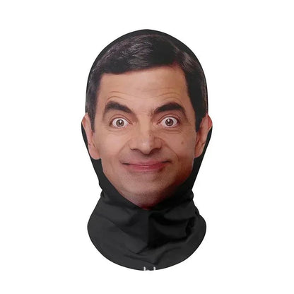 3D Printed Celebrity Realistic Face Mask Stretch Mesh Full Face Mask Men Role Play Headdress Hip Hop Balaclava Cosplay Mask