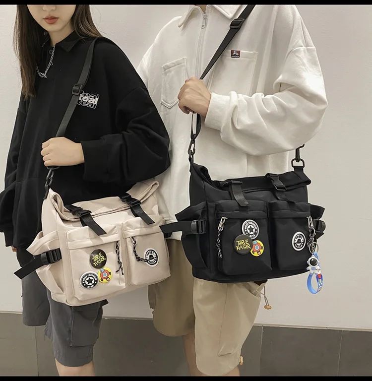 Japanese Harajuku School Bags for Teenage Girls Casual Fashion Crossbody Bag New Trendy Shoulder Bag Student Backpack Hand Bags