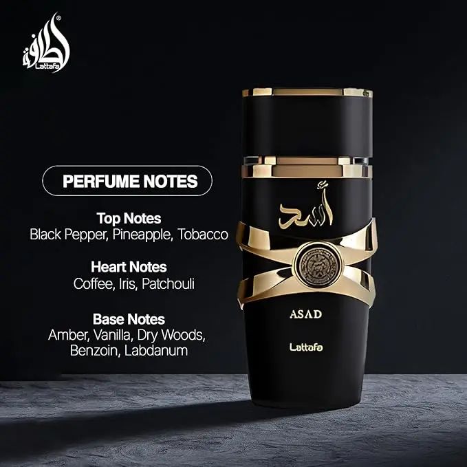 Lattafa Asad for Men Perfume de Feromônio Perfume Feminino Árabe Colônia de Feromônio para Homem Atraia o Sexo Oposto Aniversário