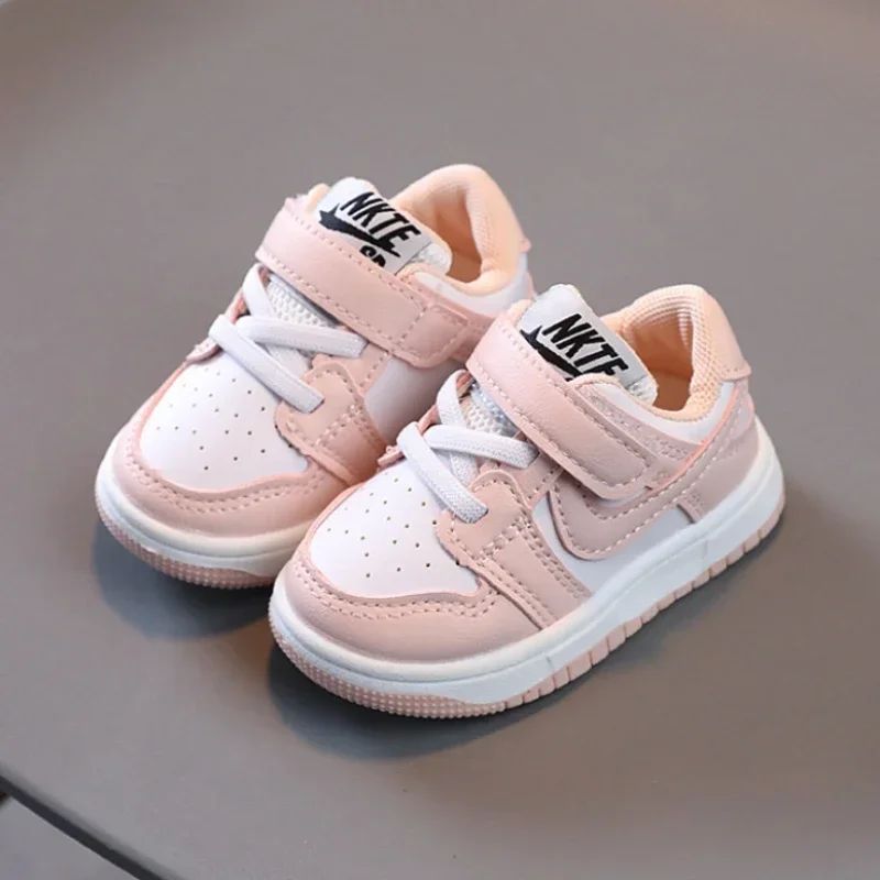 2025 New Toddler Baby Kids Fashion Design Walking Shoes Sneakers White Non-slip Casual Shoes Boys Breathable Outdoor Board Shoes