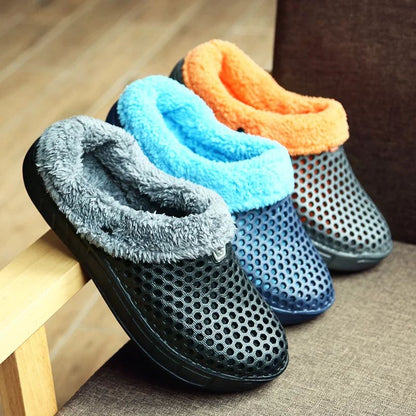 Winter Slippers Men Women Indoor Warm Shoes Non Slip Cotton Pantoffels Casual Clogs Slip on House Floor Slippers for Men