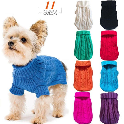 Roupa de Inverno para Cães, Roupa de Tricô para Animais de Estimação Pequenos e Médios, Casaco para Filhotes Chihuahua, Suéter para Cães Yorkshire, Ropa Perro