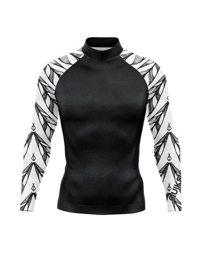 Men's Surfing Shirt Gym Clothes Long Sleeve Basic Surfing Suit Rashguard UV Sun Protection Diving Swimwear