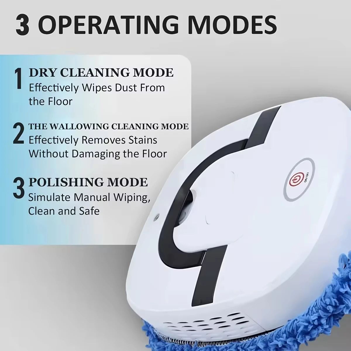 Smart Robot Vacuum & Mop Combo, Self-Charging, USB Rechargeable, Pet Hair Removal,Anti-Crash,Quiet Cleaning for Home & Apartment