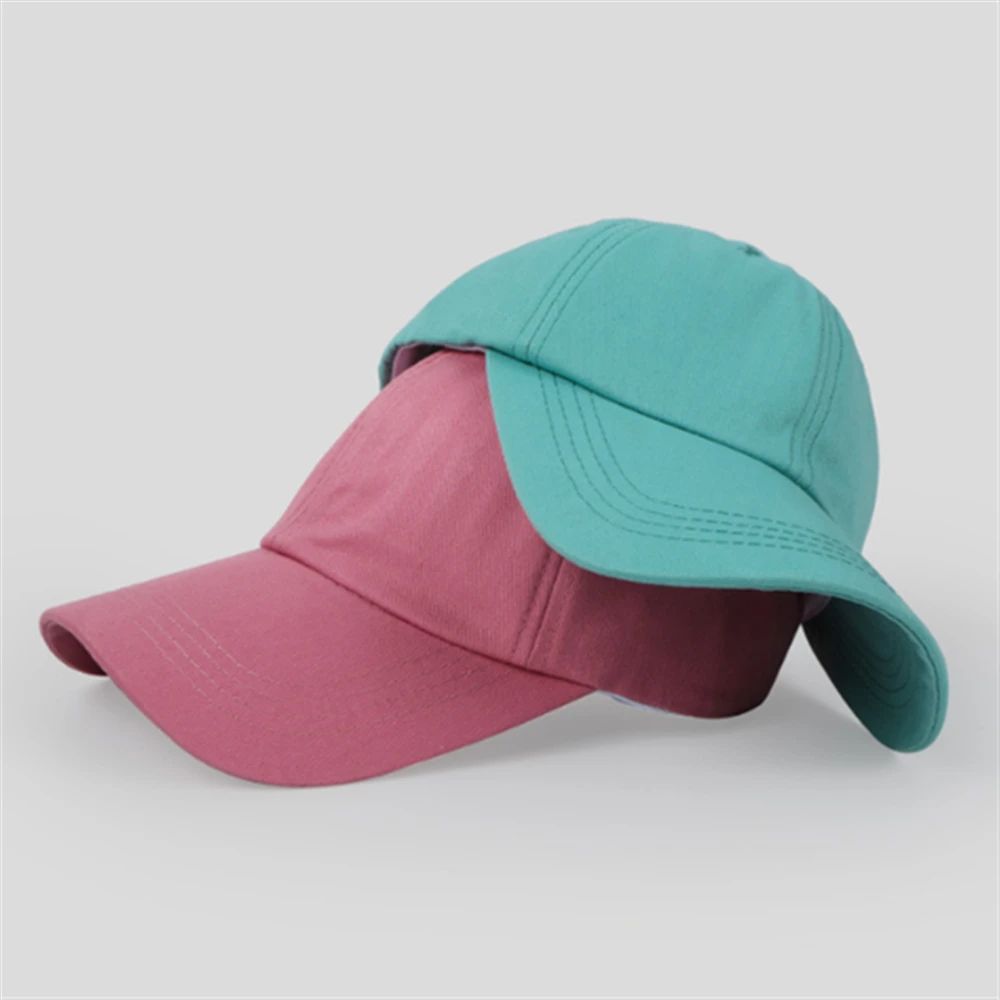 Boné de beisebol casual para homens e mulheres, chapéu de algodão liso moderno e simples nas cores preto, rosa, branco, vinho tinto, azul marinho.