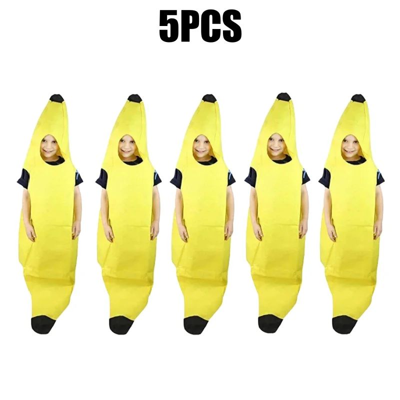 Halloween Adult Funny Cosplay Fruit Vegetable Costume Banana Carnival Dress Up Outfit Couple Party Purim Fancy Dress Stage Show