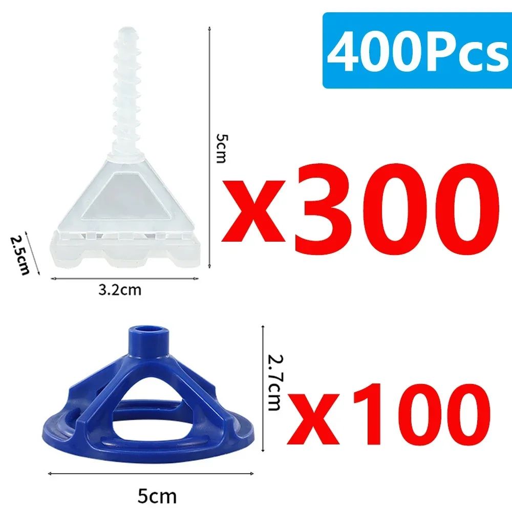 50-600 Peças Clipes de Nivelamento de Azulejo de Cerâmica com Espaçadores em Espiral no Topo Cintas de Cunha para Colocação de Azulejos Fixação de Parede e Chão Ferramenta de Construção