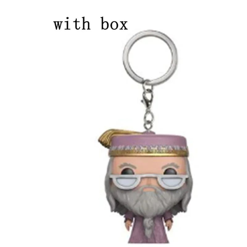 2025 Novo Chaveiro FUNKO Harry com Caixa Ginny Ron Fawkes Hedwig Hermione Pocket Boneco de Ação de Vinil Brinquedos Presentes Decoração