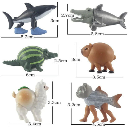 8/24 Peças Conjunto de Bonecos de Ação Fun Italian Brainrot Tung Tung Sahur Tralalero Tralala Bombardino Crocodilo Modelo de Brinquedo Presentes