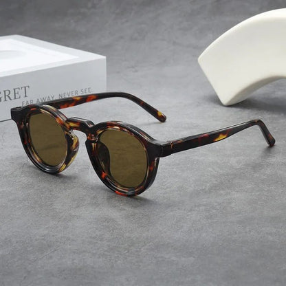 New Retro Round Small Frame Sunglasses Personalized High-end Men's and Women's Glasses Fashion Trend UV Resistant Sunglasses